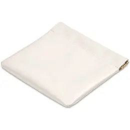Eva & Elm Plush PU Tech & Accessory Pouch Cream Flat
